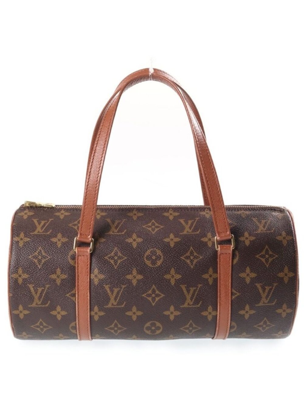 Louis Vuitton Monogram Papillon 30 Vintage Handbag Brown Leather